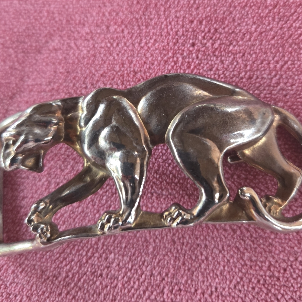 Vintage Gold Panther Belt Buckle